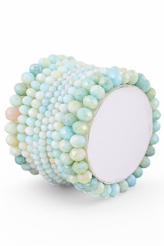 Mix Shades Layered Stretch Bracelet Set