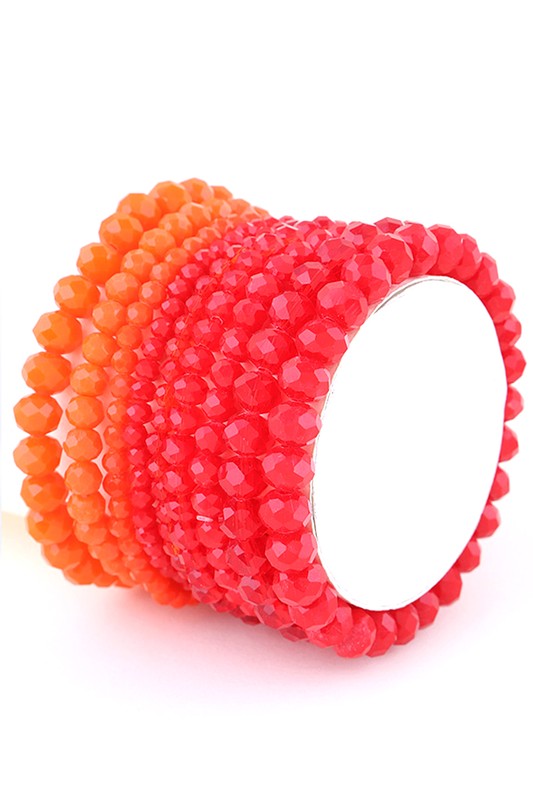 Mix Shades Layered Stretch Bracelet Set