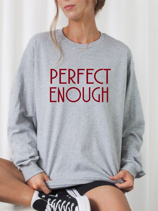 Perfect Enough Graphic Crew Sweatshirt