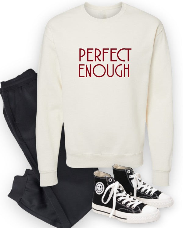 Perfect Enough Graphic Crew Sweatshirt