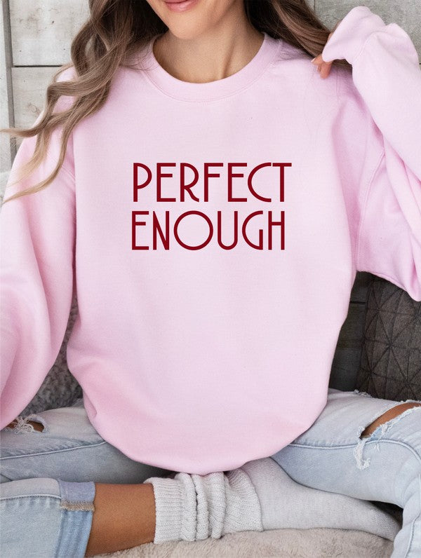 Perfect Enough Graphic Crew Sweatshirt