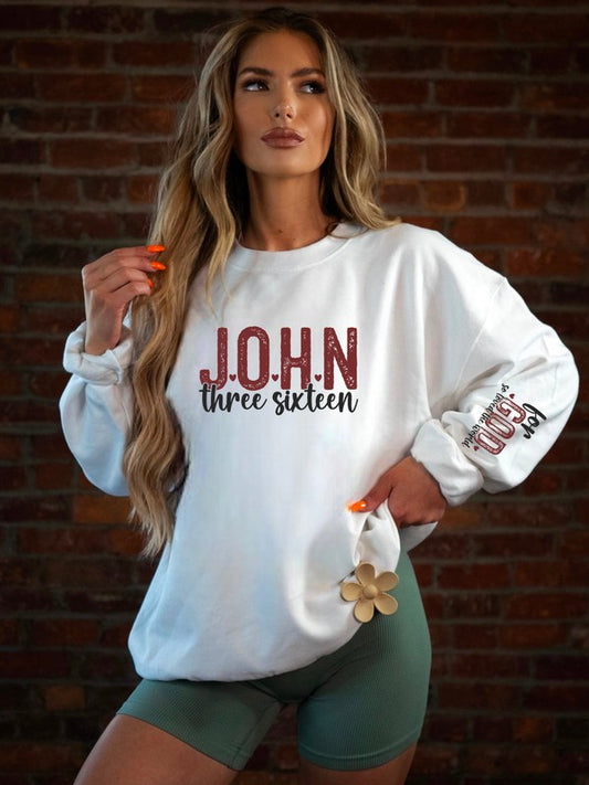 John 3 16 For God So Loved  Crew Sweatshirt