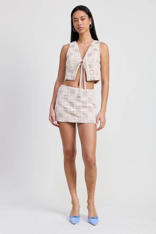 MINI JACQUARD SKIRT