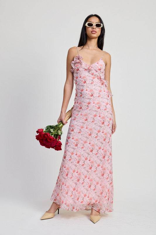 SPAGHETTI STRAP MAXI DRESS