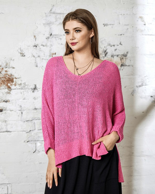Oversized High Low Loose Lightweight Sweater