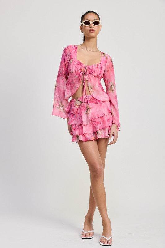 RUFFLE MINI SKIRT