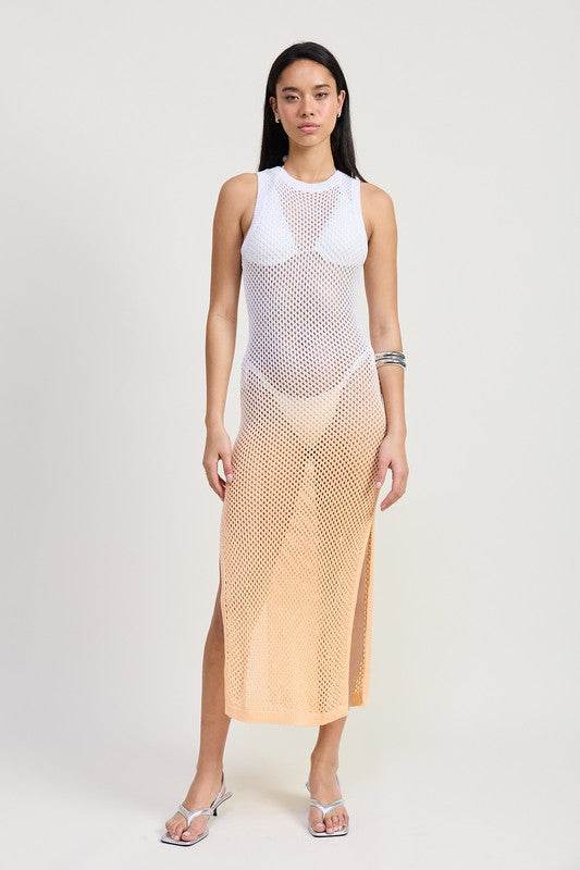 CROCHET MAXI DRESS WITH OPEN BACK