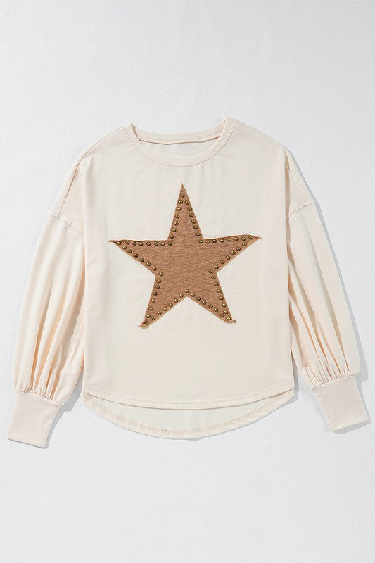 Women Star Graphic Oversized Sweatshirts