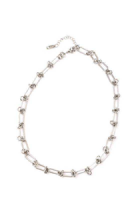 18K STAINLESS STEEL BARBED WIRE CHAIN NECKLACE