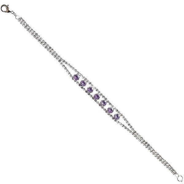 Dazzling Seven CZ Point Link Bracelet