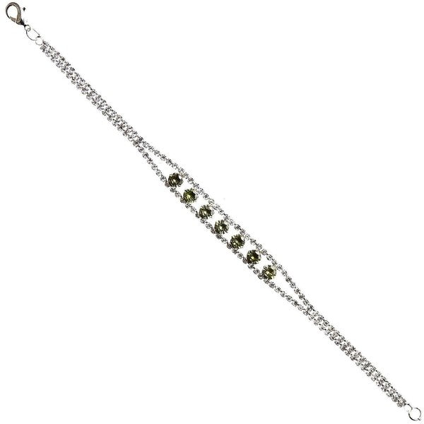 Dazzling Seven CZ Point Link Bracelet