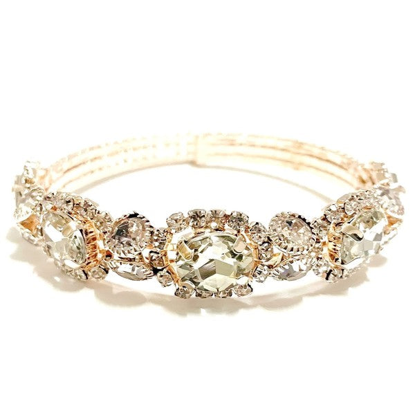 Antique Flower Vines Rhinestone Spring Bracelet
