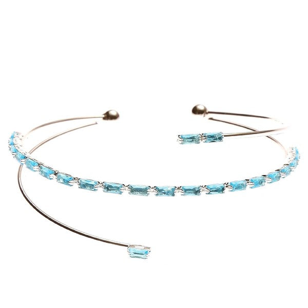 Simple Radiant Cubic Zirconia Spring Wrap Bracelet