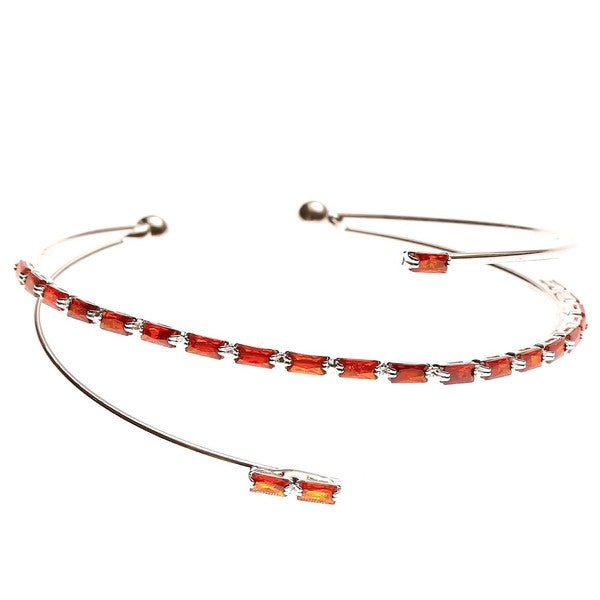 Simple Radiant Cubic Zirconia Spring Wrap Bracelet