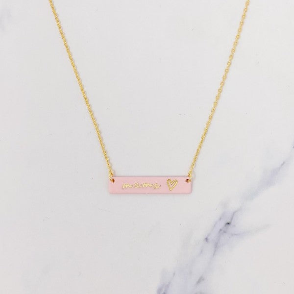 Mama Bar Heart Necklace