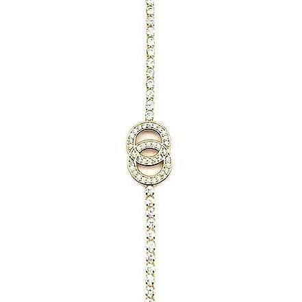 Double O Rhinestone Tennis Bracelet
