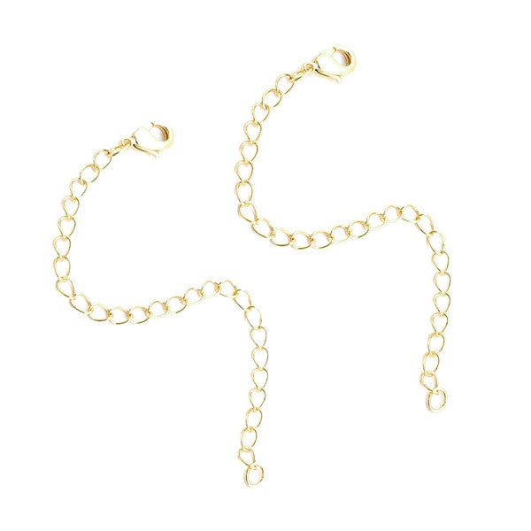 2 Pcs 2.5 Inch Long Bracelet Necklace Extender