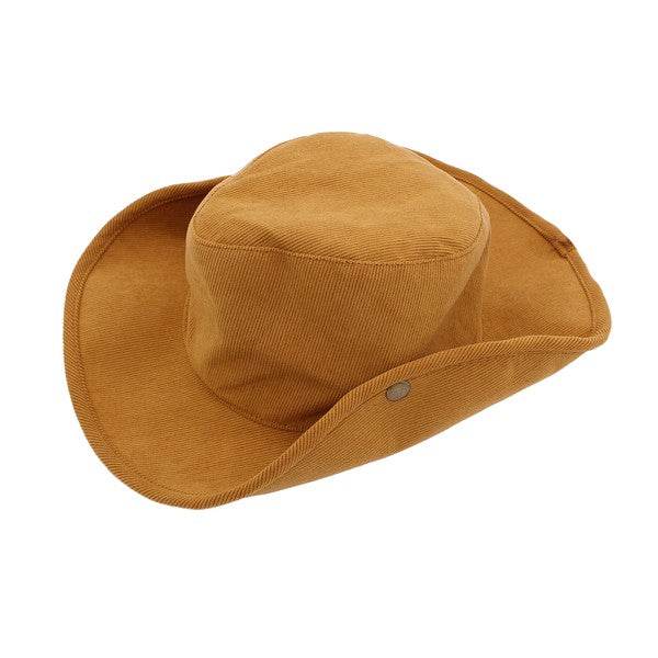 CORDUROY SIDE SNAP VERSATILE COWBOY HAT