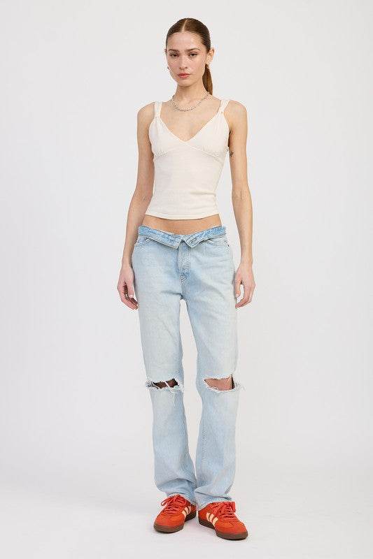 V NECK CAMI TOP
