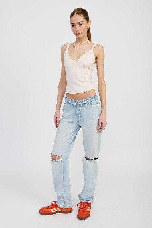 V NECK CAMI TOP