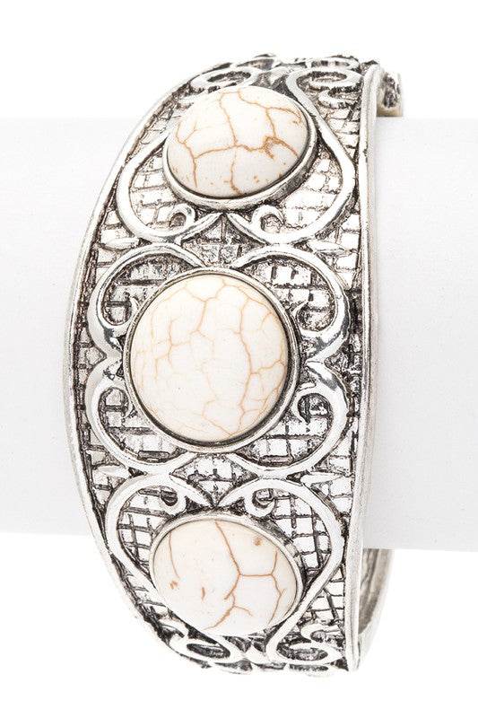 Stone Embossed Western Boho Bracelet