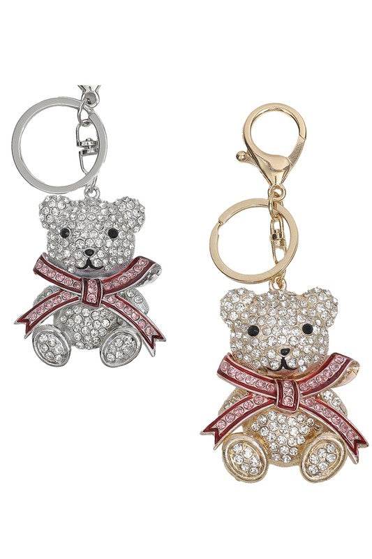 Sparkling Teddy Bear Keychain