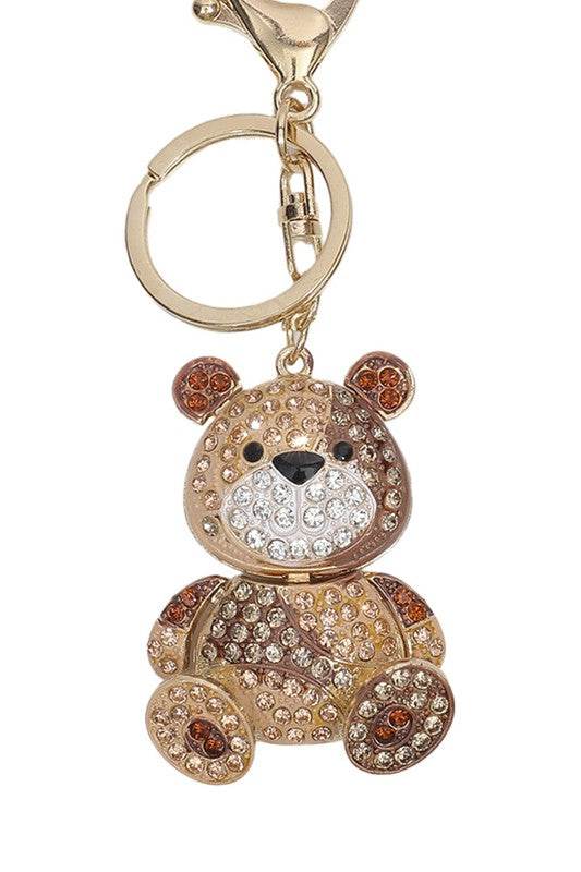 Sparkling Brown Bear Keychain