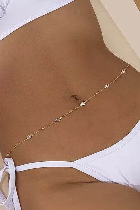 Butterfly Charm Stone Waist Chain