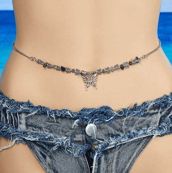 Butterfly Charm Stone Waist Chain
