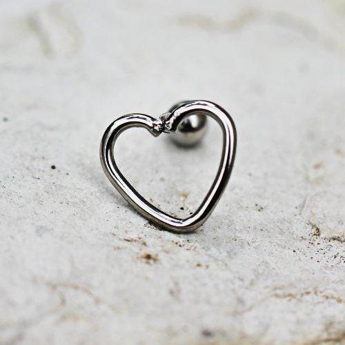 316L Stainless Steel Love Struck Heart Cartilage