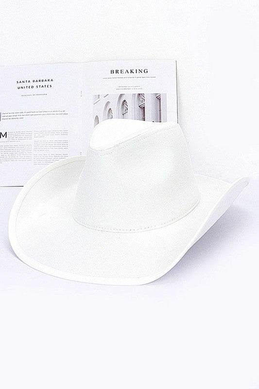 Faux Suede Cowboy Hat