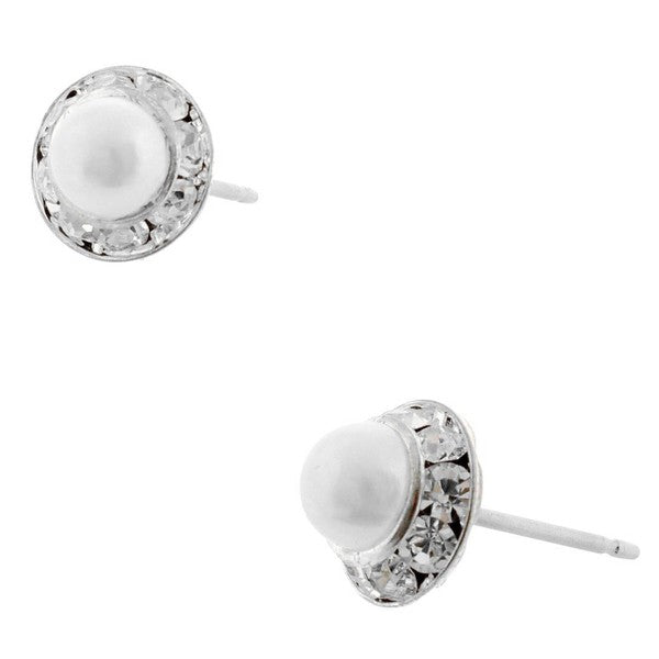 Timeless 8mm Diamond Cut Rondelle Stud Earrings