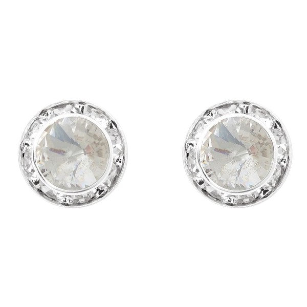 Timeless 8mm Diamond Cut Rondelle Stud Earrings