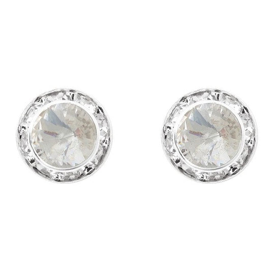 Timeless 8mm Diamond Cut Rondelle Stud Earrings