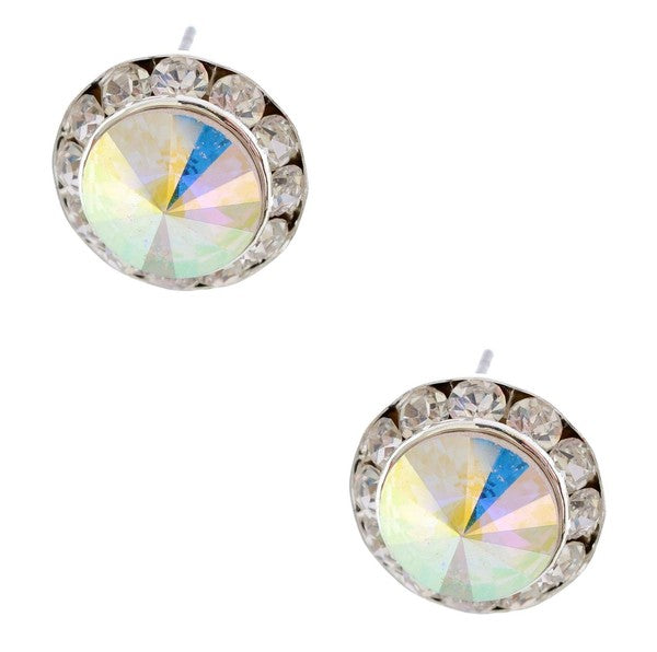 Timeless 15mm Diamond Cut Rondelle Stud Earrings