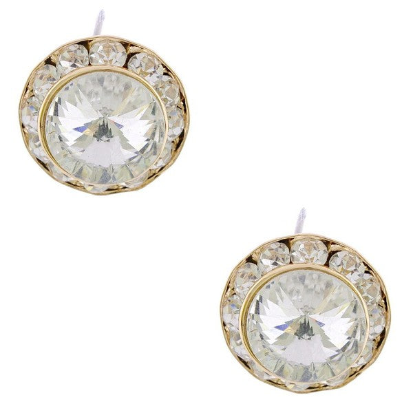 Timeless 15mm Diamond Cut Rondelle Stud Earrings