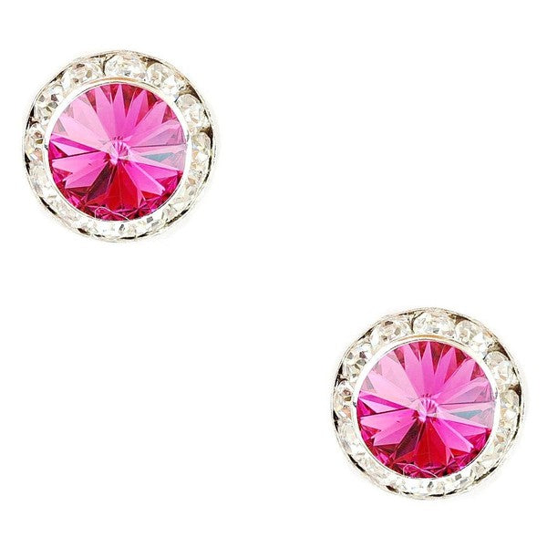 Timeless 15mm Diamond Cut Rondelle Stud Earrings
