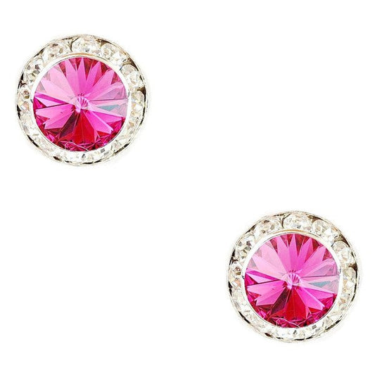 Timeless 15mm Diamond Cut Rondelle Stud Earrings