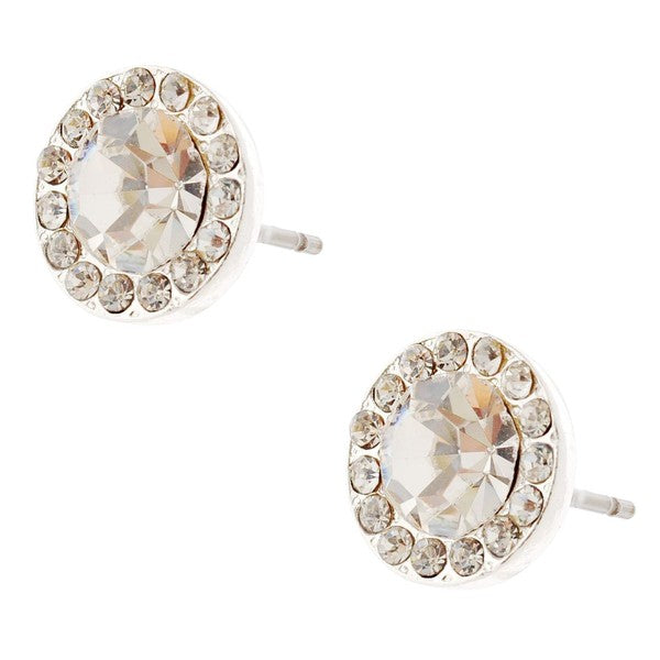 Timeless 10mm Daisy Rhinestone Stud Earrings