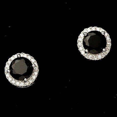 10mm Round Cut Cubic Zirconia Stud Earrings