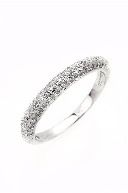 Micro Set CZ Wedding Band
