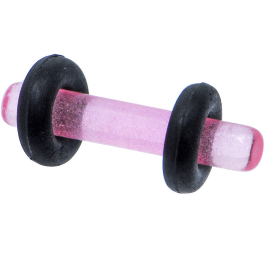 12G Pink Acrylic Plug