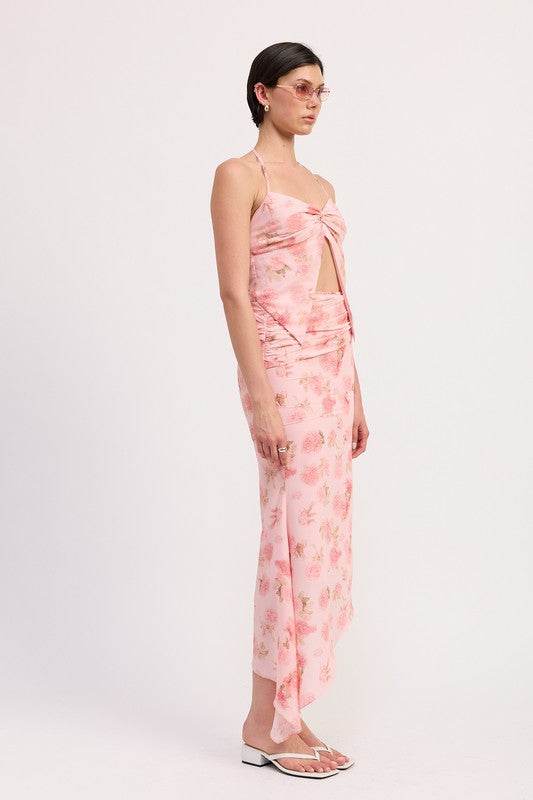 ASYMMETRICAL RUCHED MERMAID SKIRT