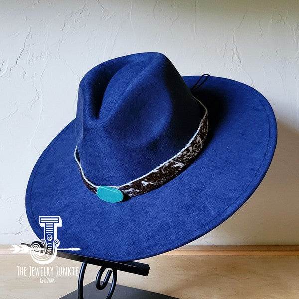 Spotted Hide w/Turq Slab Leather Band Choice Hat