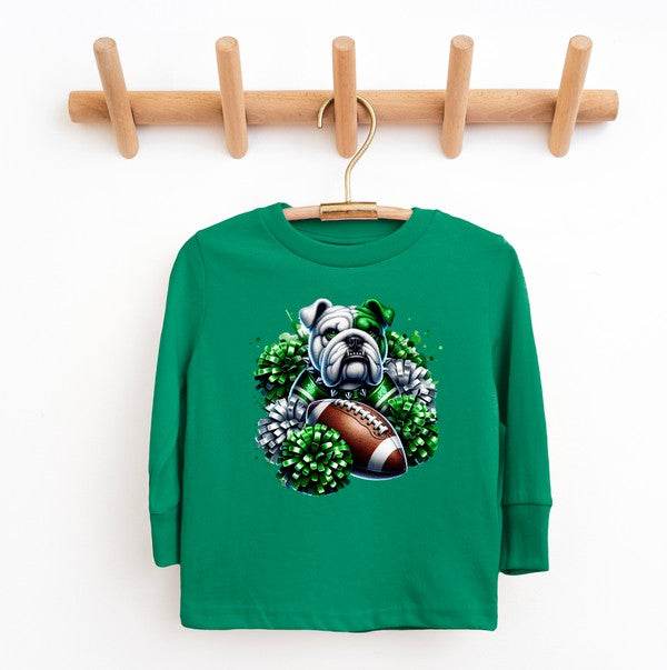 Bulldog Football Cheer Toddler Graphic Tee
