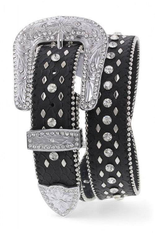 Mix Studded Crystal Belt