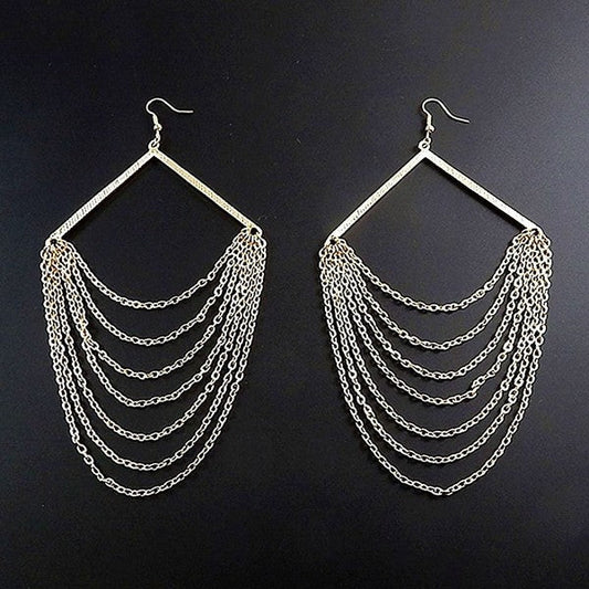 Multi Layered Chain Loose Dangle Earrings
