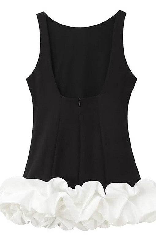 Ruffle trim dress