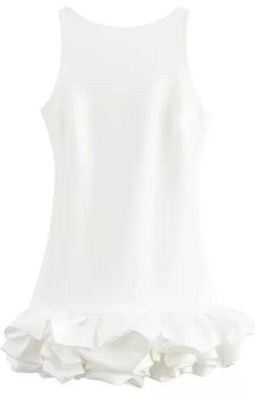 Ruffle trim dress