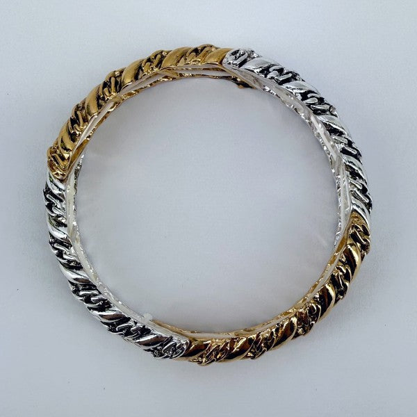 Designer Inspired Two Tone or Silver Finish Stretc
